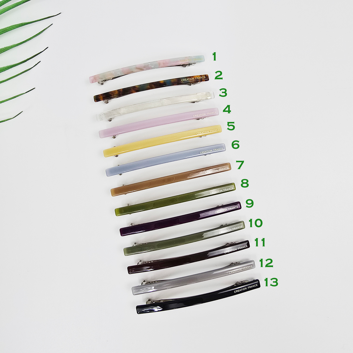 Slim Basic Hair Barrette 3.3 in – Solid & Marble, French Pin, New Colors