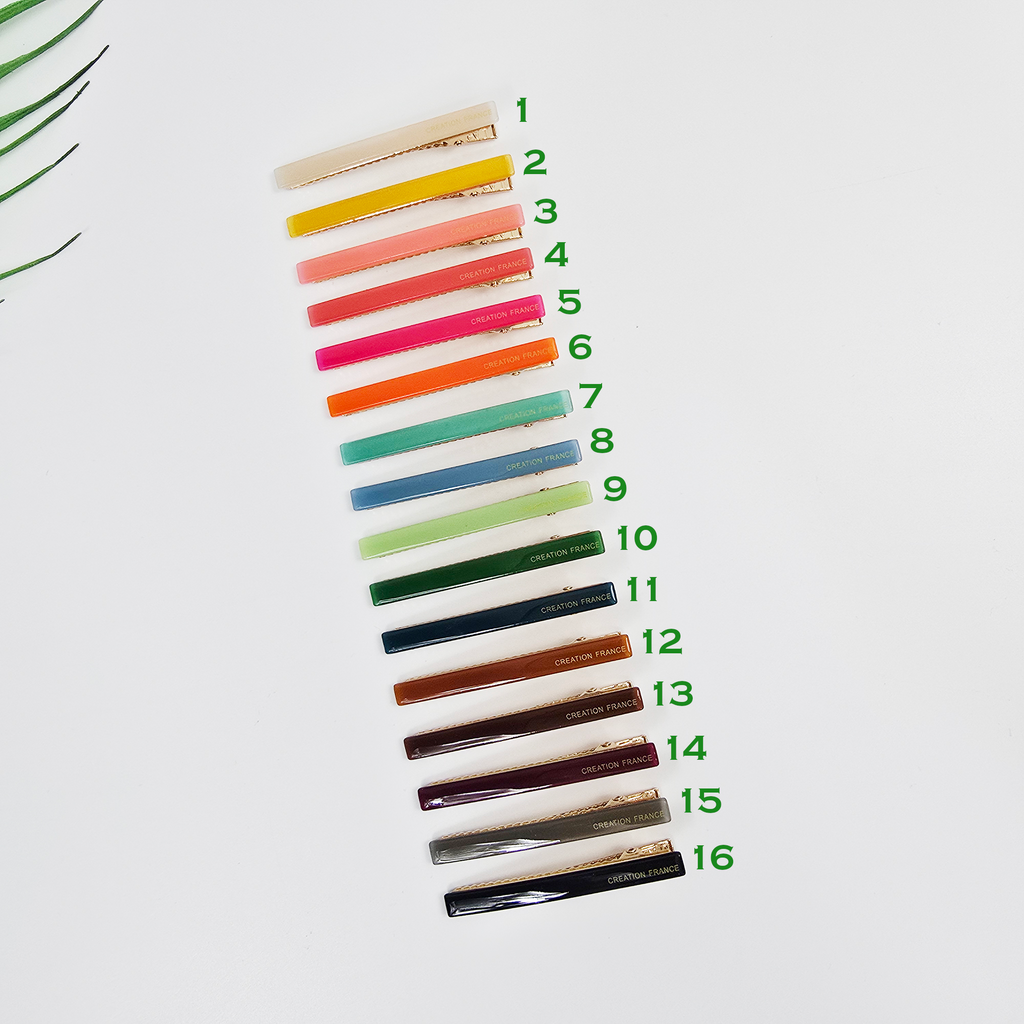 Slim Bar Mini Alligator Hair Clip 2.5 in – Solid Color, French-style