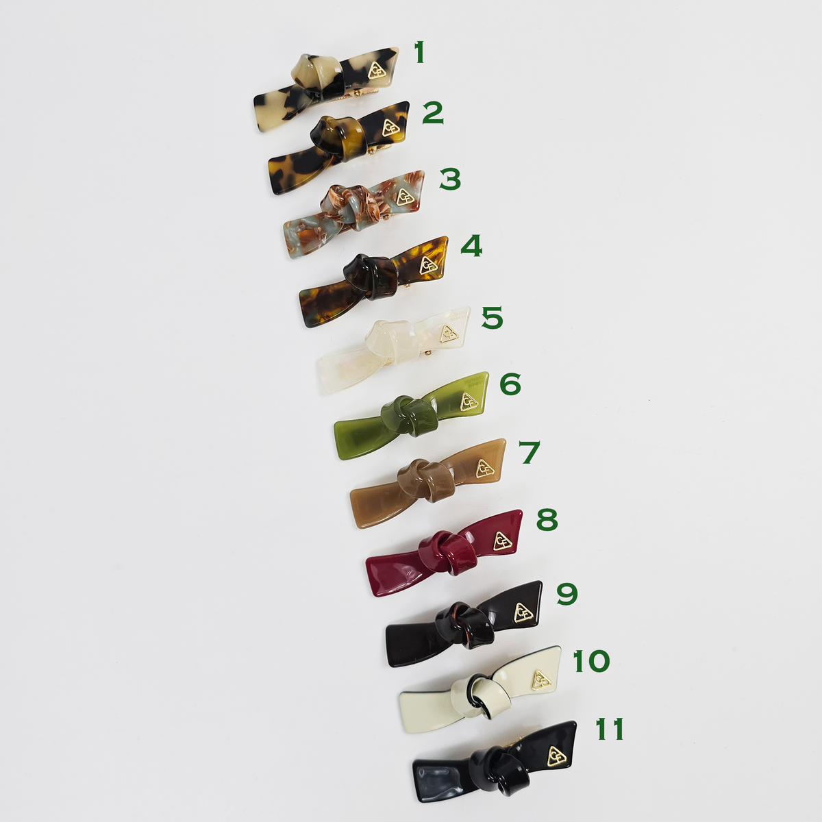 Triangle Knot Mini Alligator Hair Clip 2.4 in – Tortoise Shell, Aurora