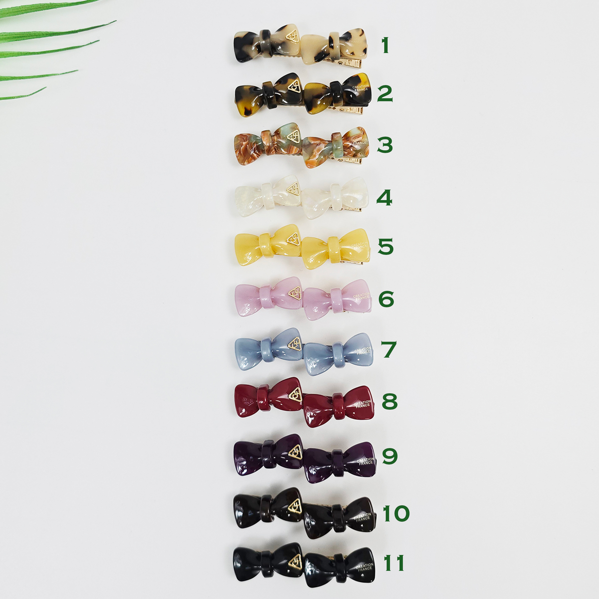 Double Bow Small Alligator Hair Clip 2.6 in – Tortoise Shell, French-style