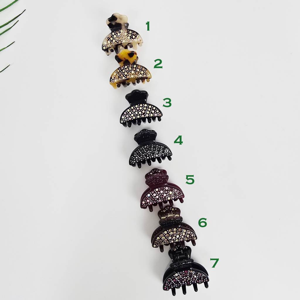 Muse Extra Mini Hair Claw Clip 1.4 in – Cubic, Tortoise Shell, French-style
