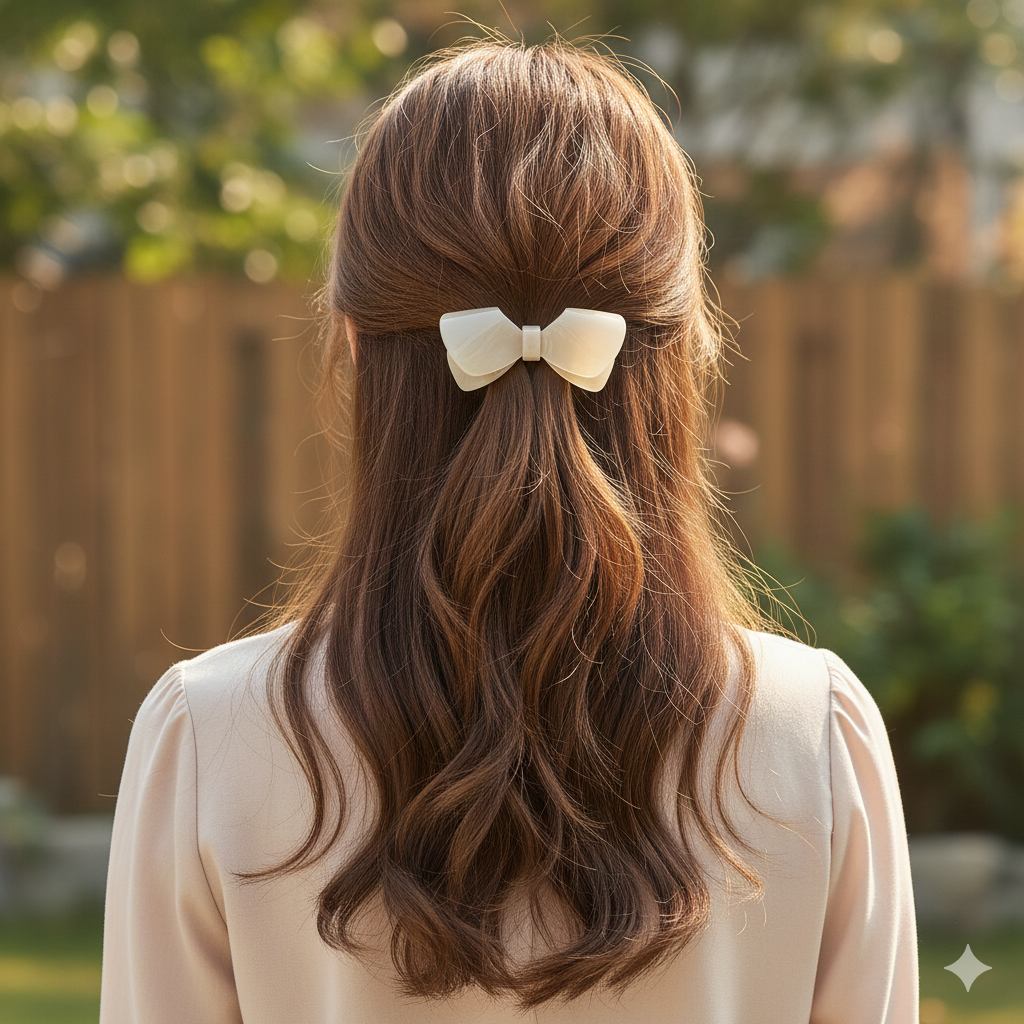 Laurence Sailor Ribbon Hair Barrette 3.7 in – Pastel, French Pin