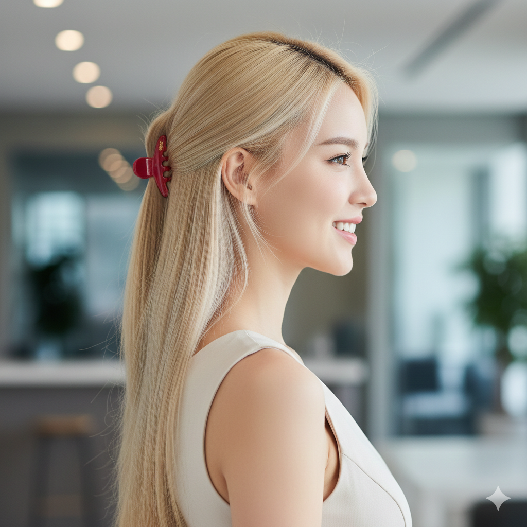 Classic Mini Hair Claw Clip 2.0 in – Tortoise Shell, Solid, for Bangs