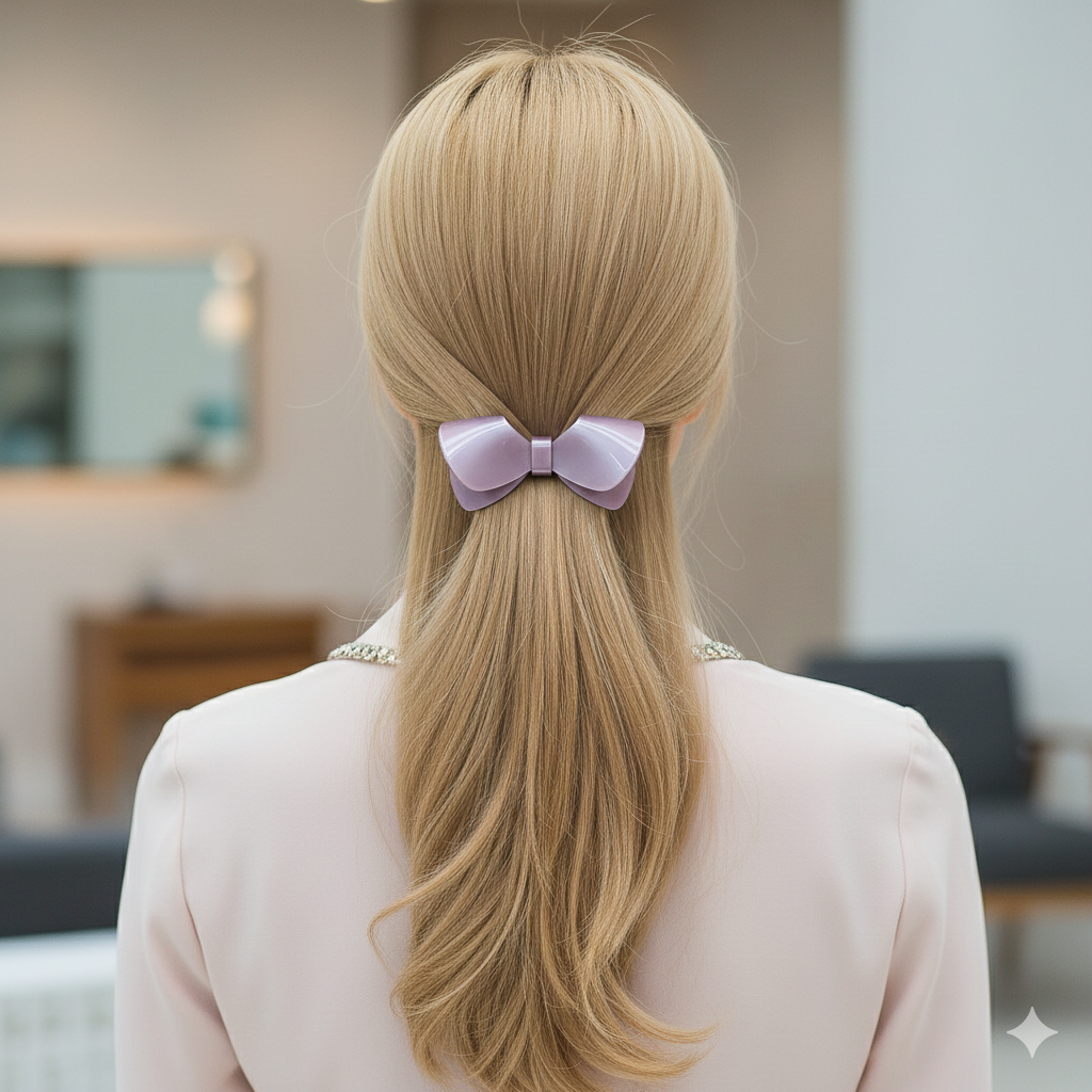 Laurence Sailor Ribbon Hair Barrette 3.7 in – Pastel, French Pin