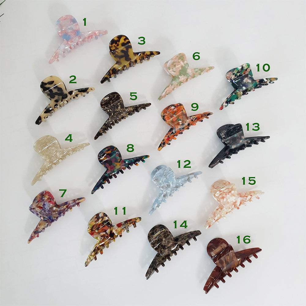Elle Ribbon Medium Hair Claw Clip – numbered color chart