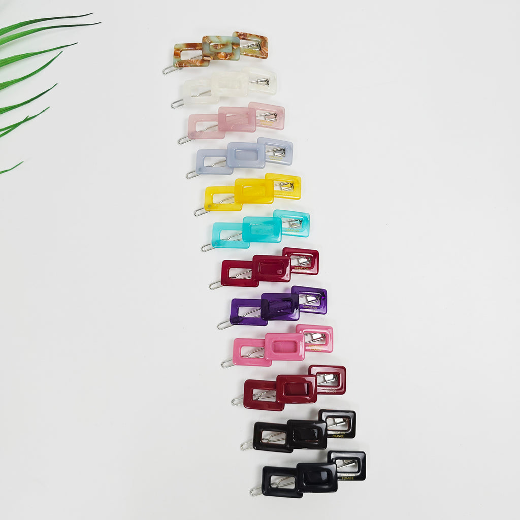 Square Chain Bobby Pin 2.4 in – Solid, Aurora, French Pin, New Colors