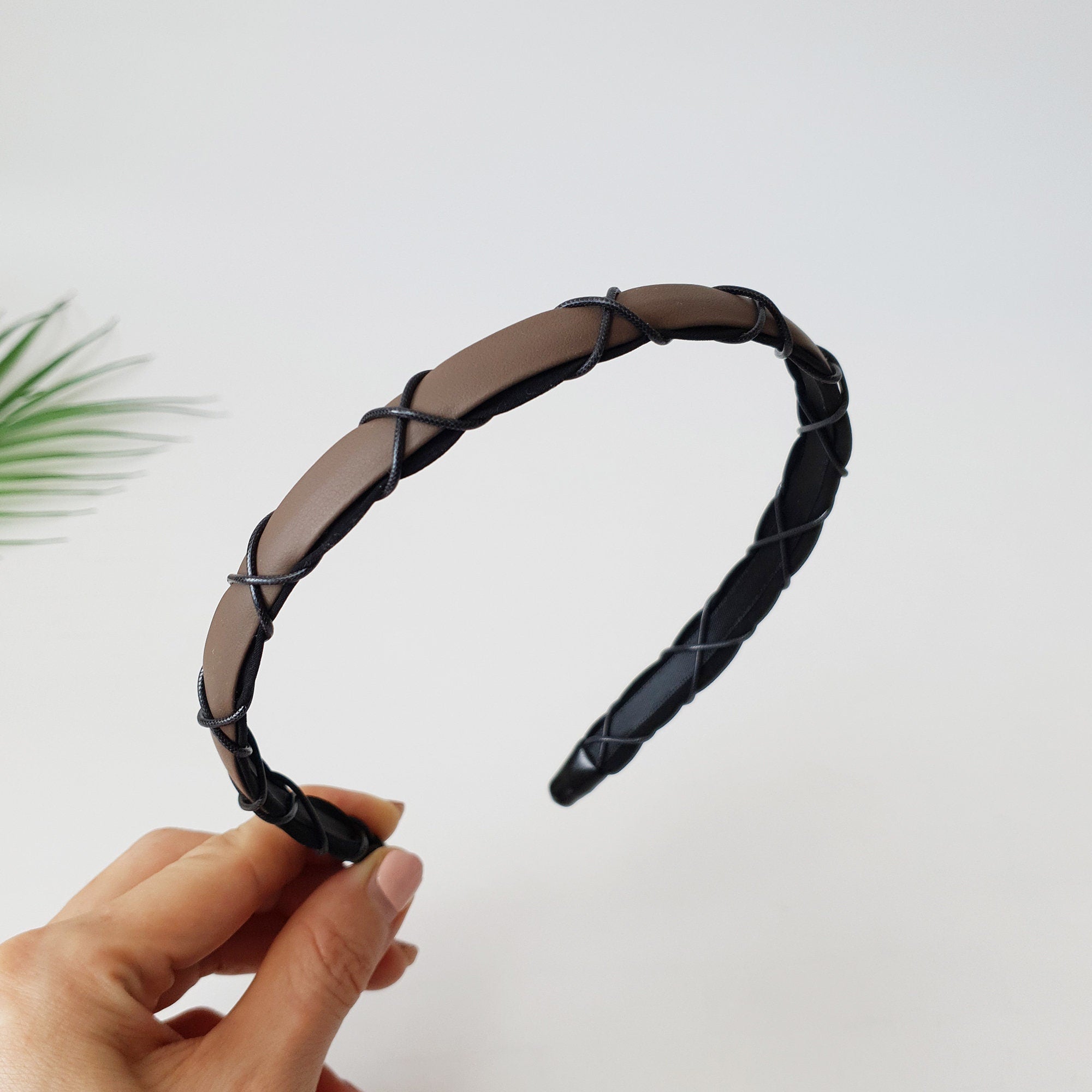 Thin Leather Headband / String X Knot Headband / Hair Accessories For Woman / Alice Headband