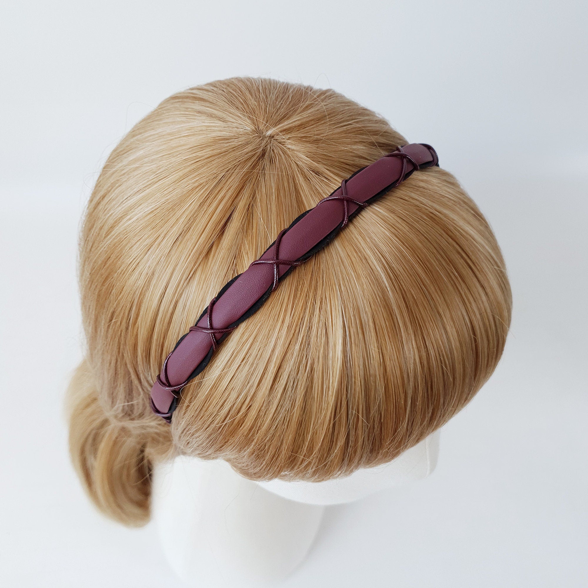 Thin Leather Headband / String X Knot Headband / Hair Accessories For Woman / Alice Headband