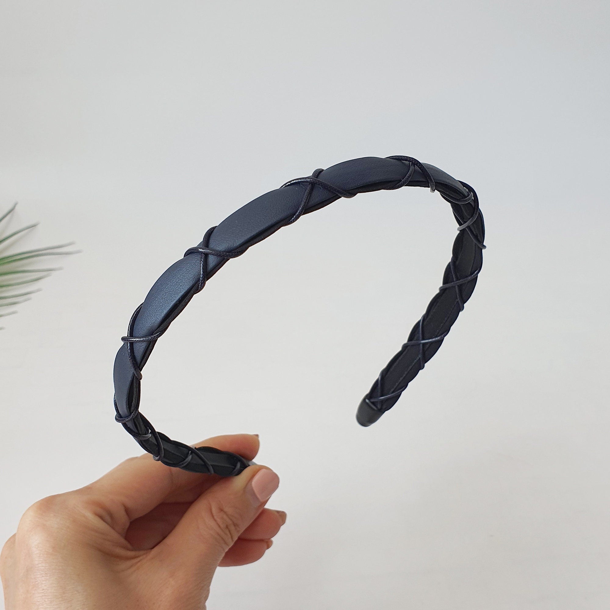 Thin Leather Headband / String X Knot Headband / Hair Accessories For Woman / Alice Headband