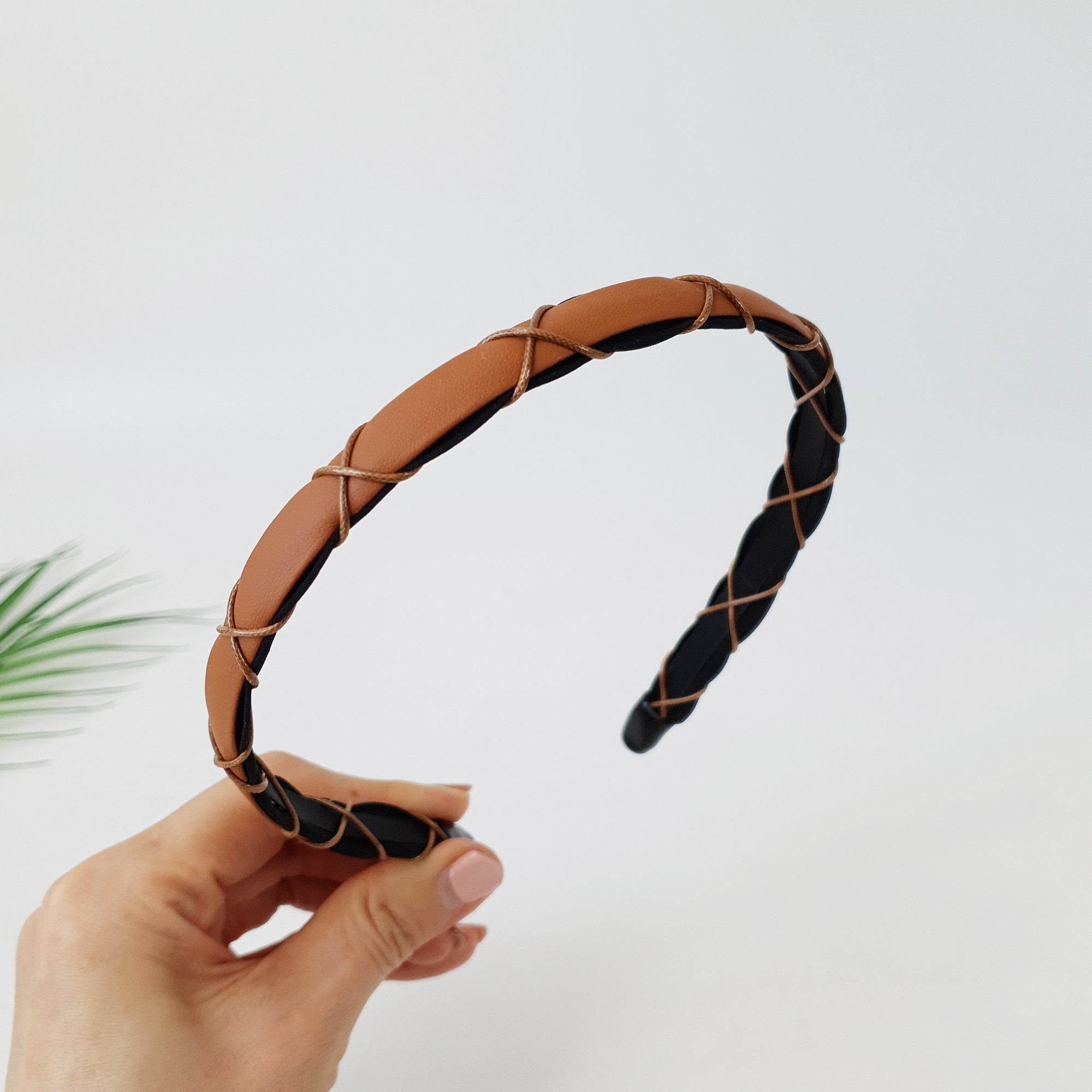 Thin Leather Headband / String X Knot Headband / Hair Accessories For Woman / Alice Headband
