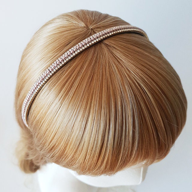 Simple Faux Pearl Headband / High Quality Headband with Faux Pearl and Cubic / Hair Accessories for Woman
