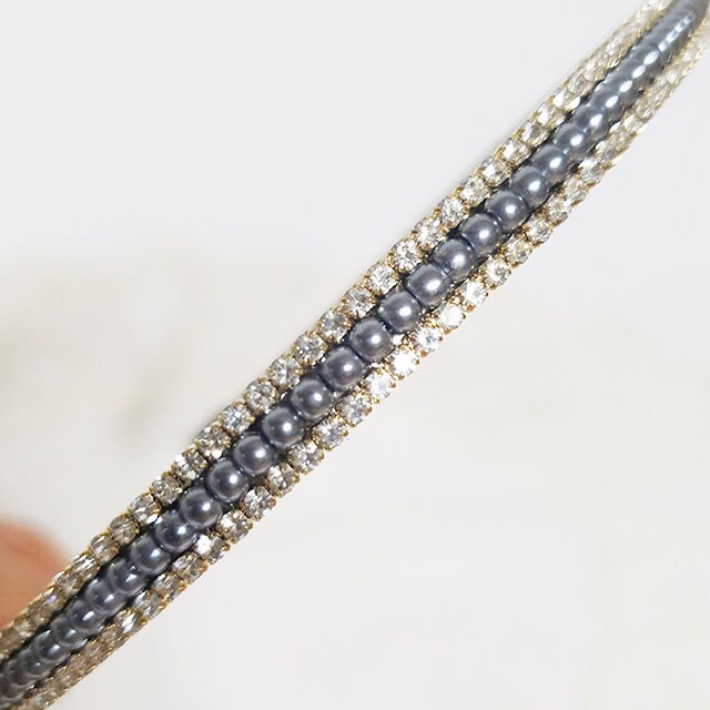 Simple Faux Pearl Headband / High Quality Headband with Faux Pearl and Cubic / Hair Accessories for Woman