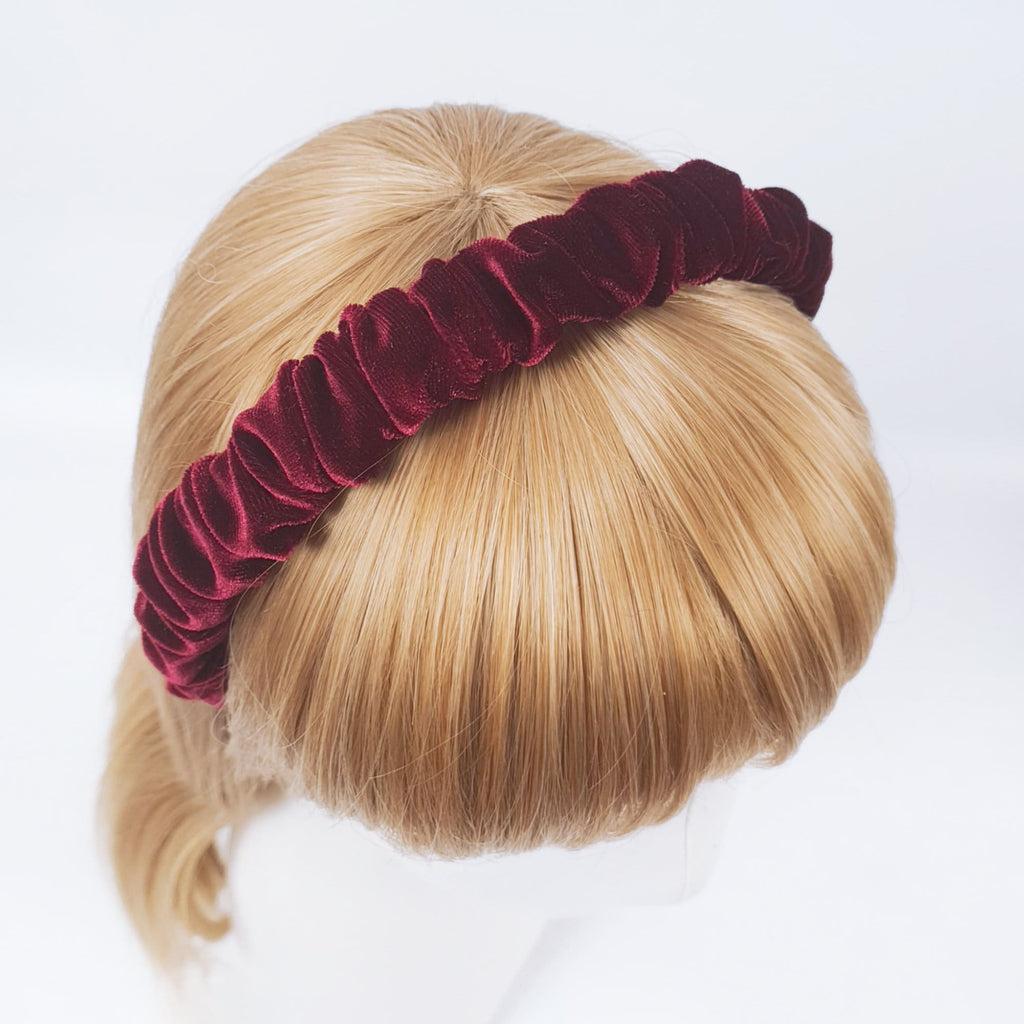 Velvet Wrinkle Simple Headband / Hair Accessories for Woman / Velvet Headband