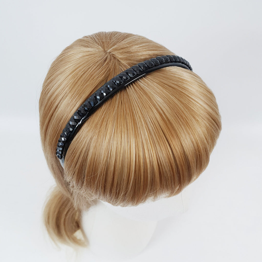 Square Formica Pearl Thin Headband / Daily Vintage Style Head Piece / Hair Accessory for Woman / Pearl Headband