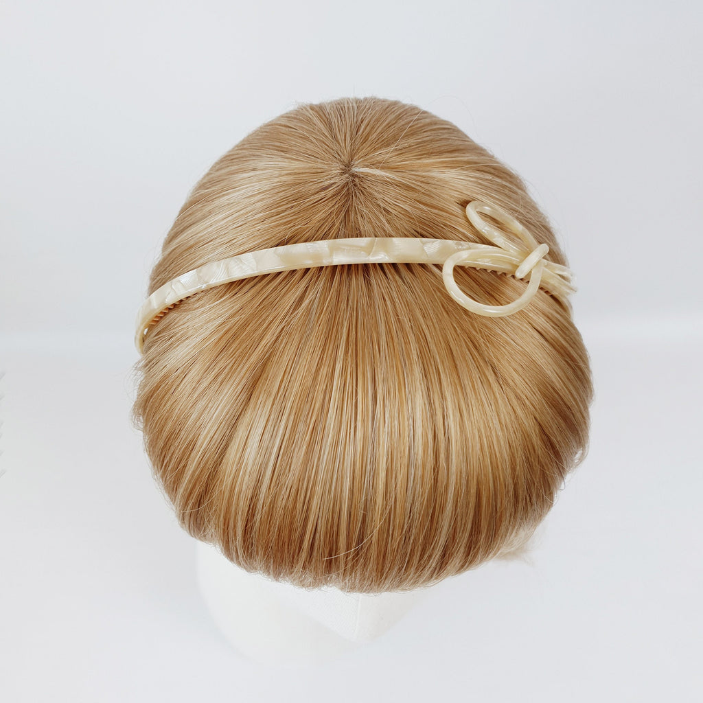 Tortoise Shell Line Ribbon Headband / Elegant Hair Accessories for Woman / Bridal Tiara Headband