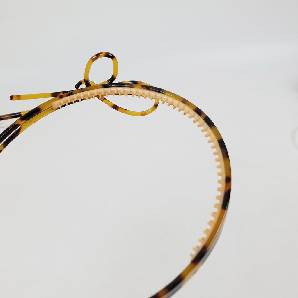 Tortoise Shell Line Ribbon Headband / Elegant Hair Accessories for Woman / Bridal Tiara Headband