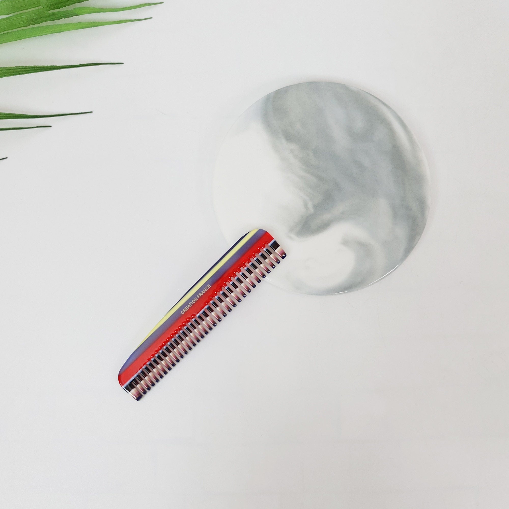 Tortoise Marble Small 3.5 Inch Hair Comb / Curly Hair Comb Hair Brush / Hair Accessory for Woman