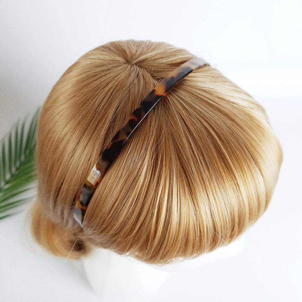 Tortoise Shell Daily Thin Headband / Luxurious French Hair Pin / Hair Accessory for Woman / Acrylic Alice Headband