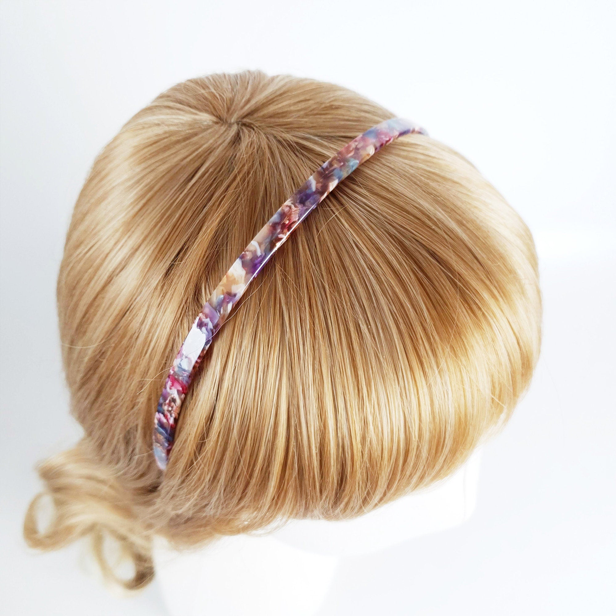 Tortoise Shell Daily Thin Headband / Luxurious French Hair Pin / Hair Accessory for Woman / Acrylic Alice Headband