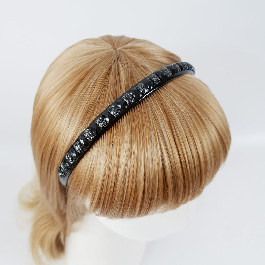 Square Formica Pearl Thin Headband / Daily Vintage Style Head Piece / Hair Accessory for Woman / Pearl Headband