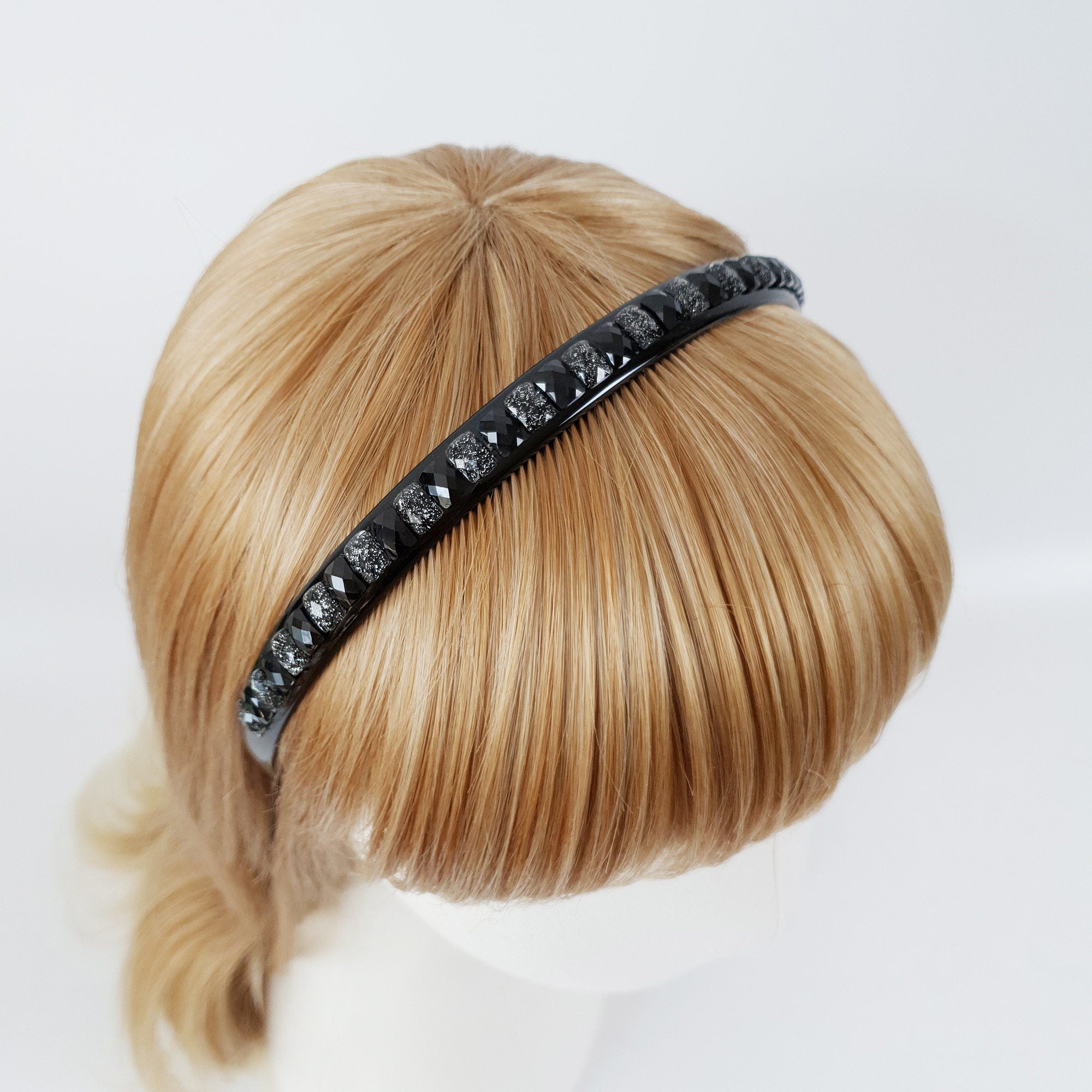 Square Formica Pearl Thin Headband / Daily Vintage Style Head Piece / Hair Accessory for Woman / Pearl Headband