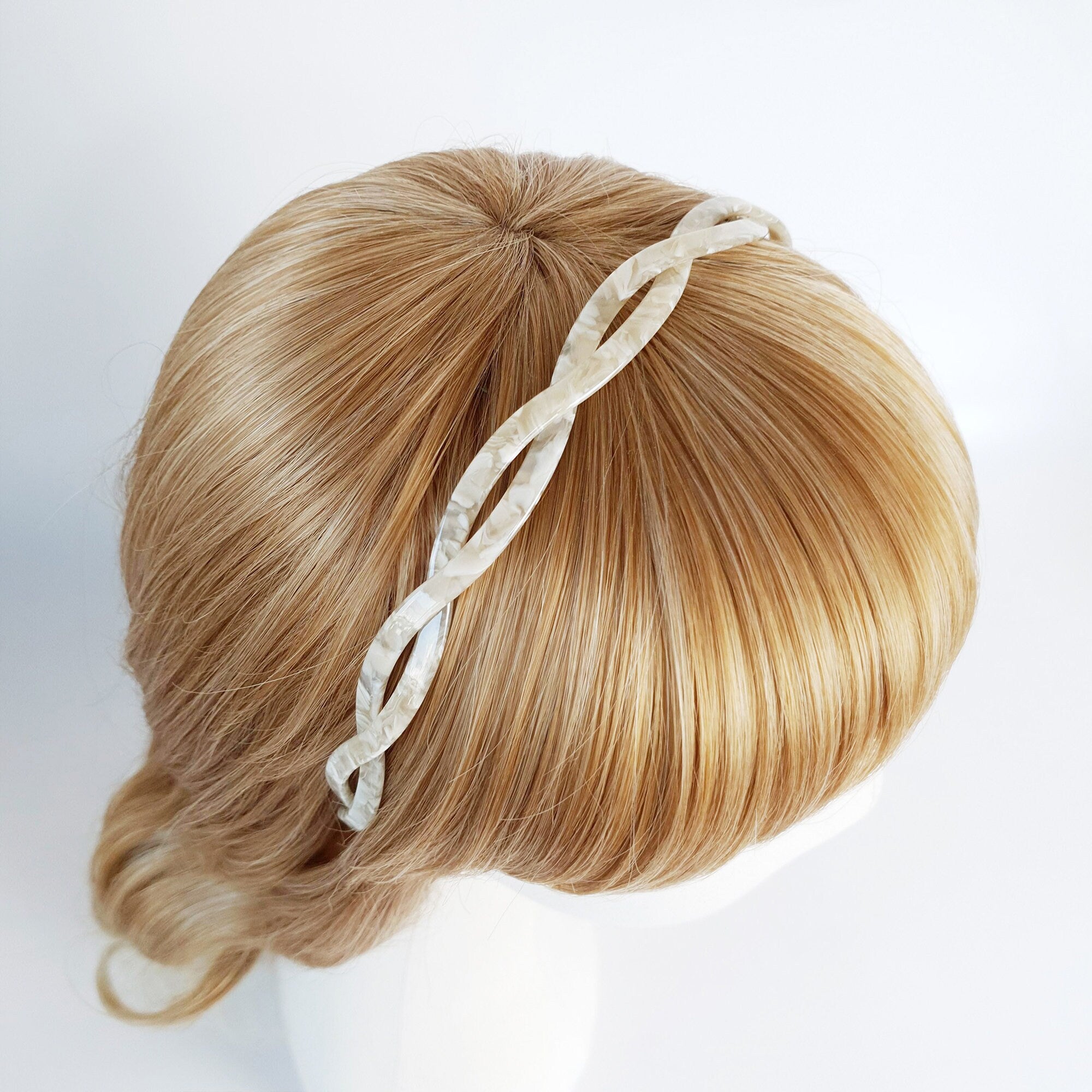 Tortoise Shell Two Line Twist Headband / Simple French Hair Pin / Hair Accessory for Woman / Thin Headband / Alice Headband