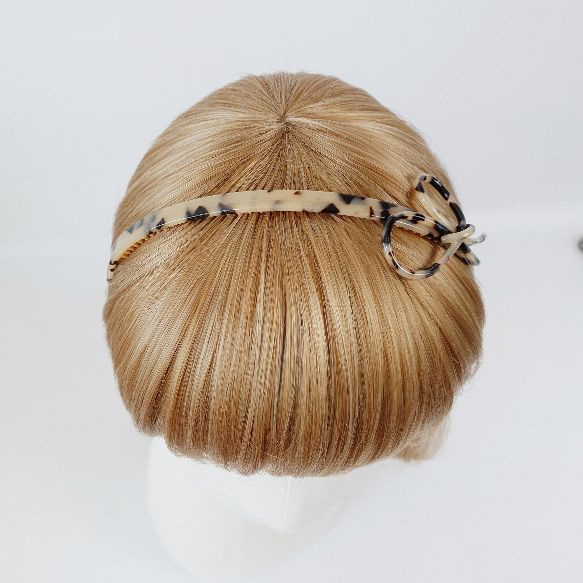 Tortoise Shell Line Ribbon Headband / Elegant Hair Accessories for Woman / Bridal Tiara Headband