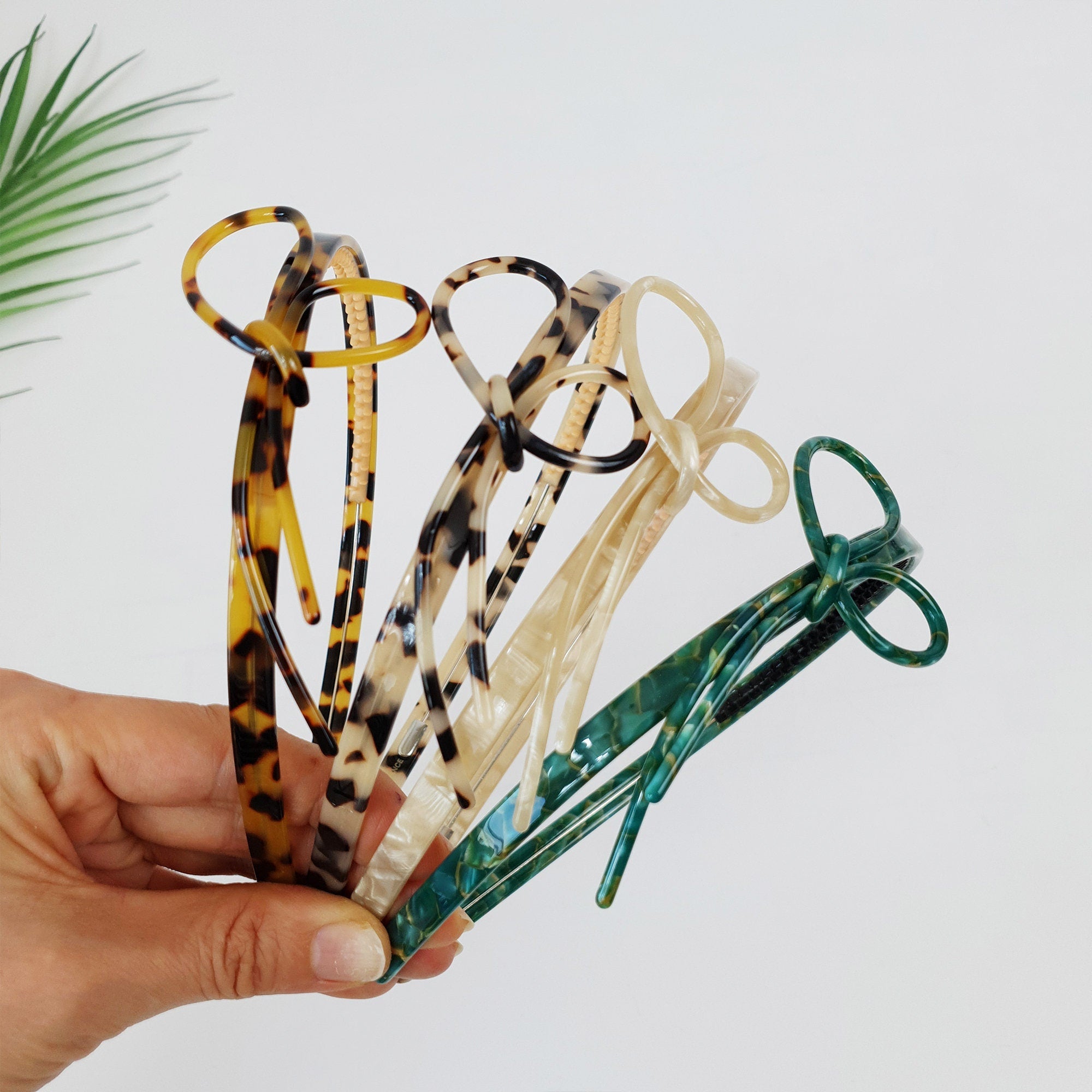 Tortoise Shell Line Ribbon Headband / Elegant Hair Accessories for Woman / Bridal Tiara Headband