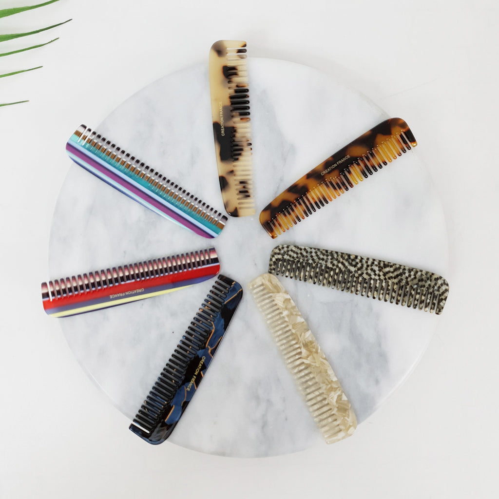 Tortoise Marble Small 3.5 Inch Hair Comb / Curly Hair Comb Hair Brush / Hair Accessory for Woman