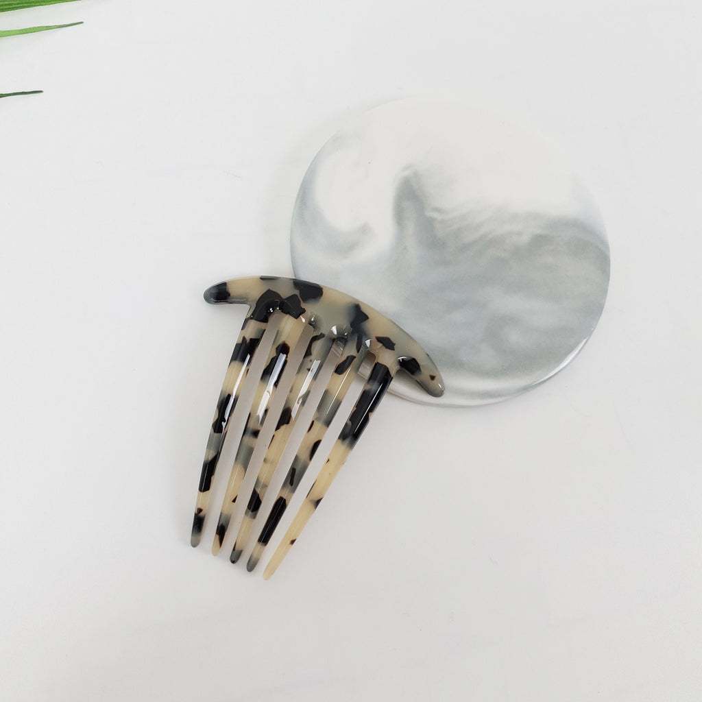 Tortoise Shell Long Leg Hair Comb Pin / Luxurious French Hair Pin / Hair Fork for Thick Hair