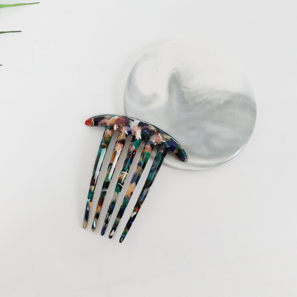 Tortoise Shell Long Leg Hair Comb Pin / Luxurious French Hair Pin / Hair Fork for Thick Hair