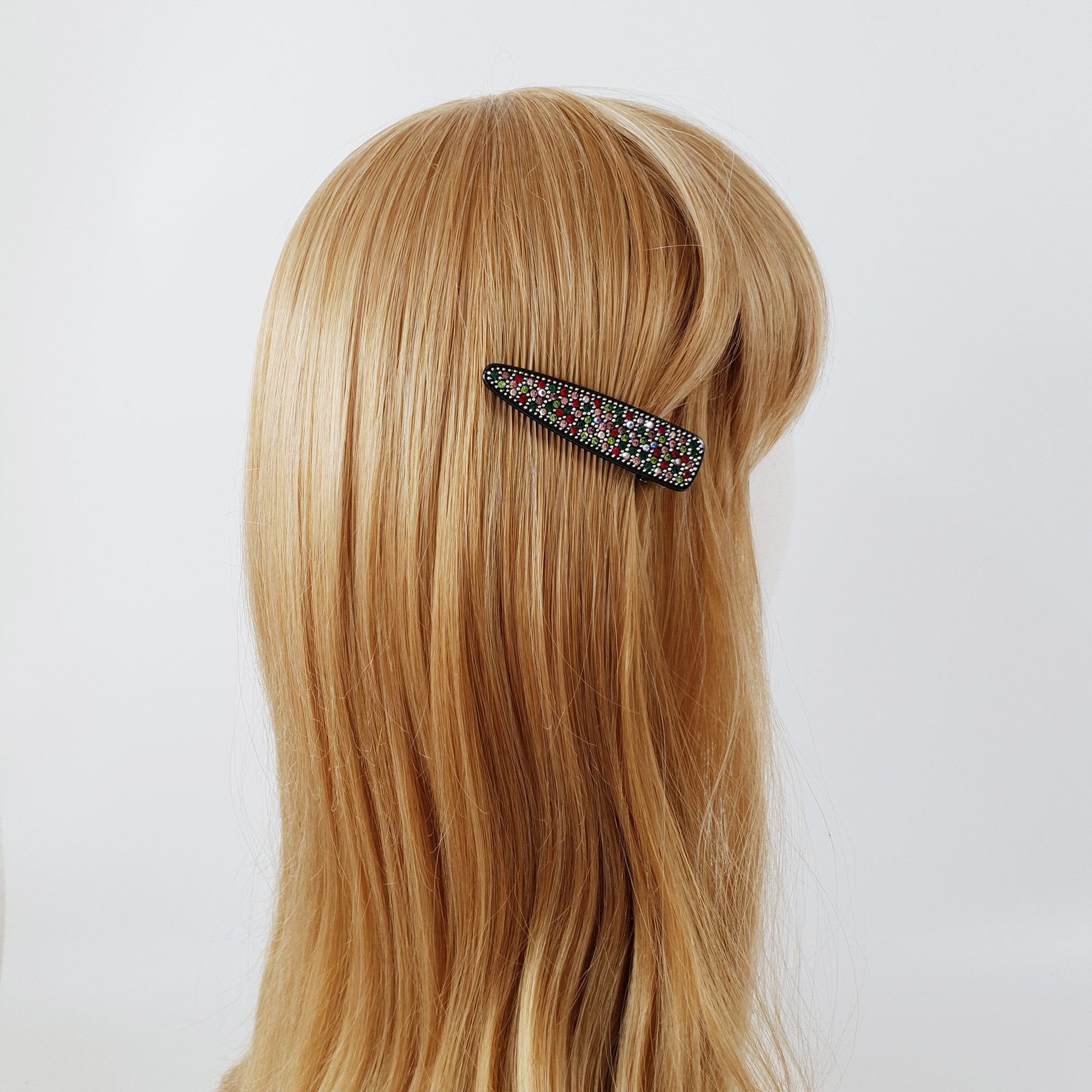 Black Cubic Triangle Hair Claw Clip / Luxurious French Hair Pin / Hair Accessory for Woman / Leopard Hair Clip