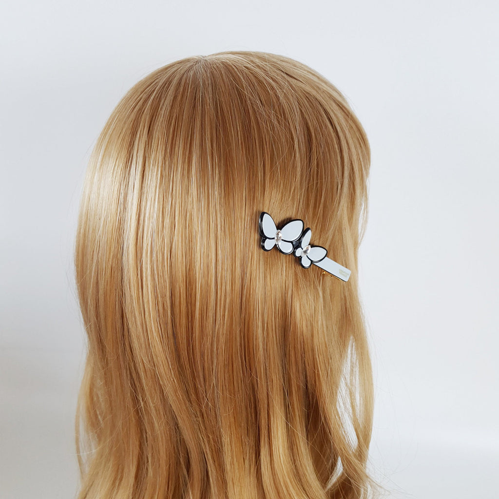 Pastel Color Couple Butterfly Hair Clips / Luxurious French Hair Pin / Hair Accessory for Woman / Alligator Hair Clip