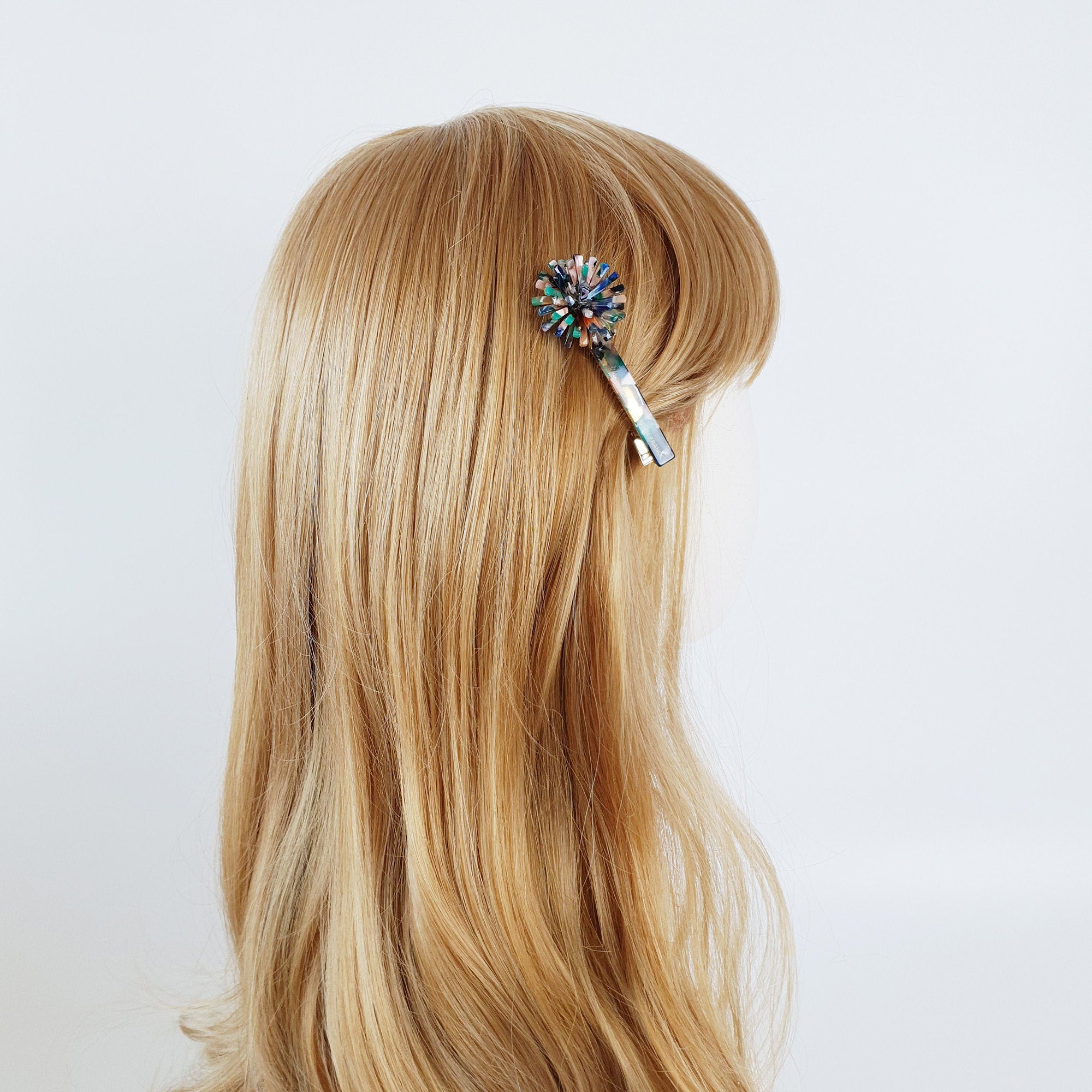 Tortoise Shell Flower Hair Clip / Luxurious French Hair Pin / Hair Accessory for Woman / Alligator Hair Clip