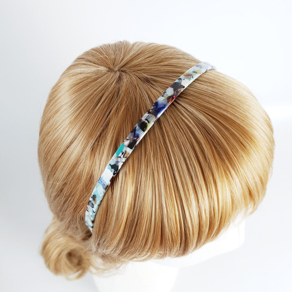 Tortoise Shell Daily Thin Headband / Luxurious French Hair Pin / Hair Accessory for Woman / Acrylic Alice Headband