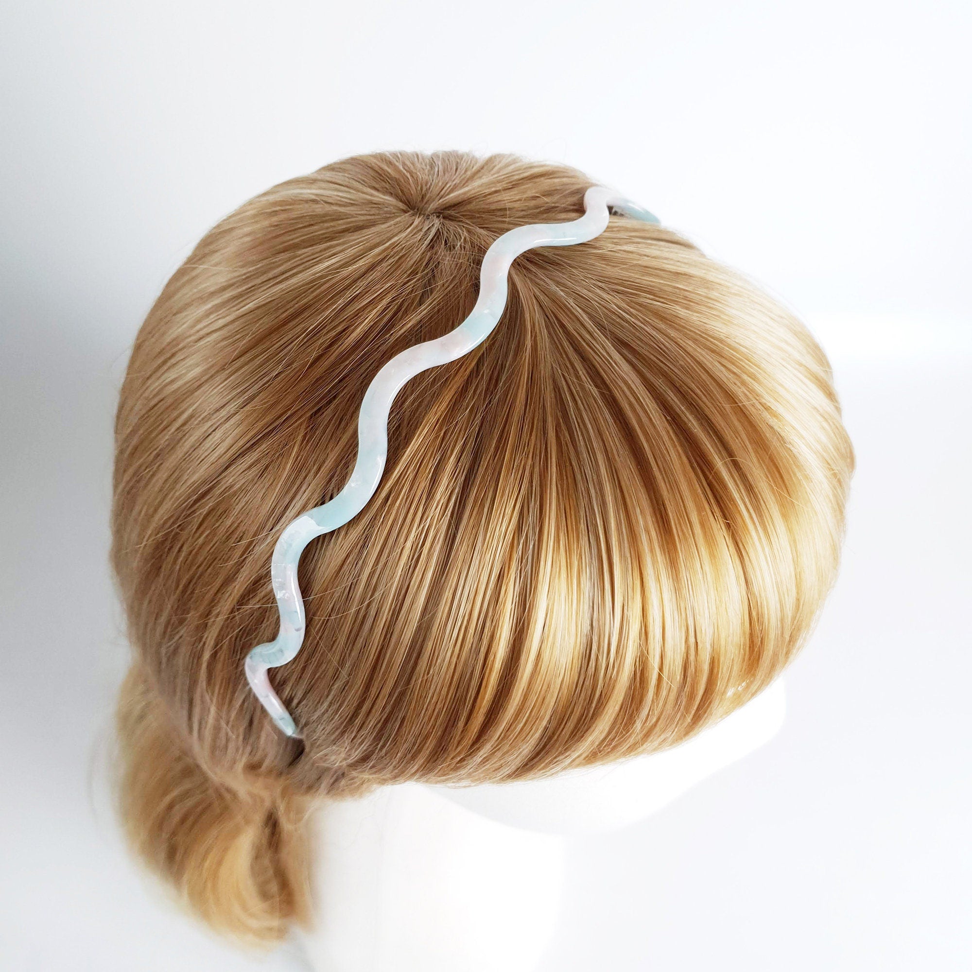 Tortoise Shell Thin Wave Twist Headband / Luxurious French Hair Pin / Hair Accessory for Woman / Alice Headband