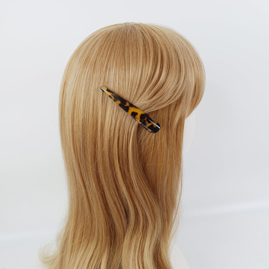 Tortoise Shell Medium Size Alligator Hair Clip (3.3 Inch) / Luxurious Cellulose Leopard French Hair Clip / Hair Accessory for Woman