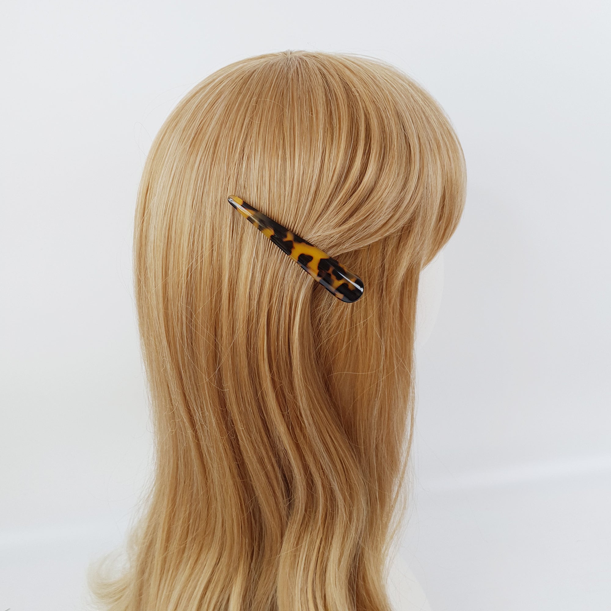 Tortoise Shell Medium Size Alligator Hair Clip (3.3 Inch) / Luxurious Cellulose Leopard French Hair Clip / Hair Accessory for Woman