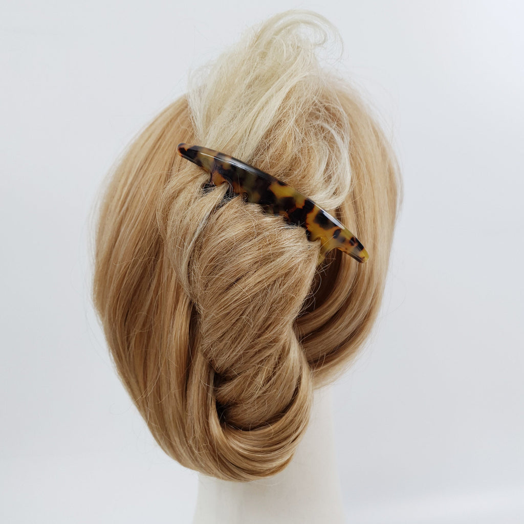 Long Leg Big Hair Comb Pin / Luxurious French Hair Pin / Hair Fork for Thick Hair / Tortoise Shell Hair Pin
