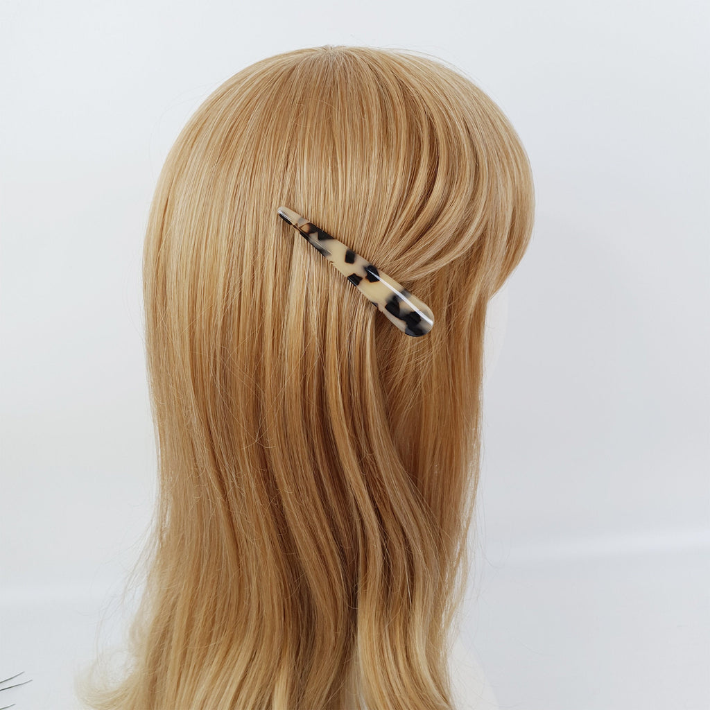 Tortoise Shell Medium Size Alligator Hair Clip (3.3 Inch) / Luxurious Cellulose Leopard French Hair Clip / Hair Accessory for Woman