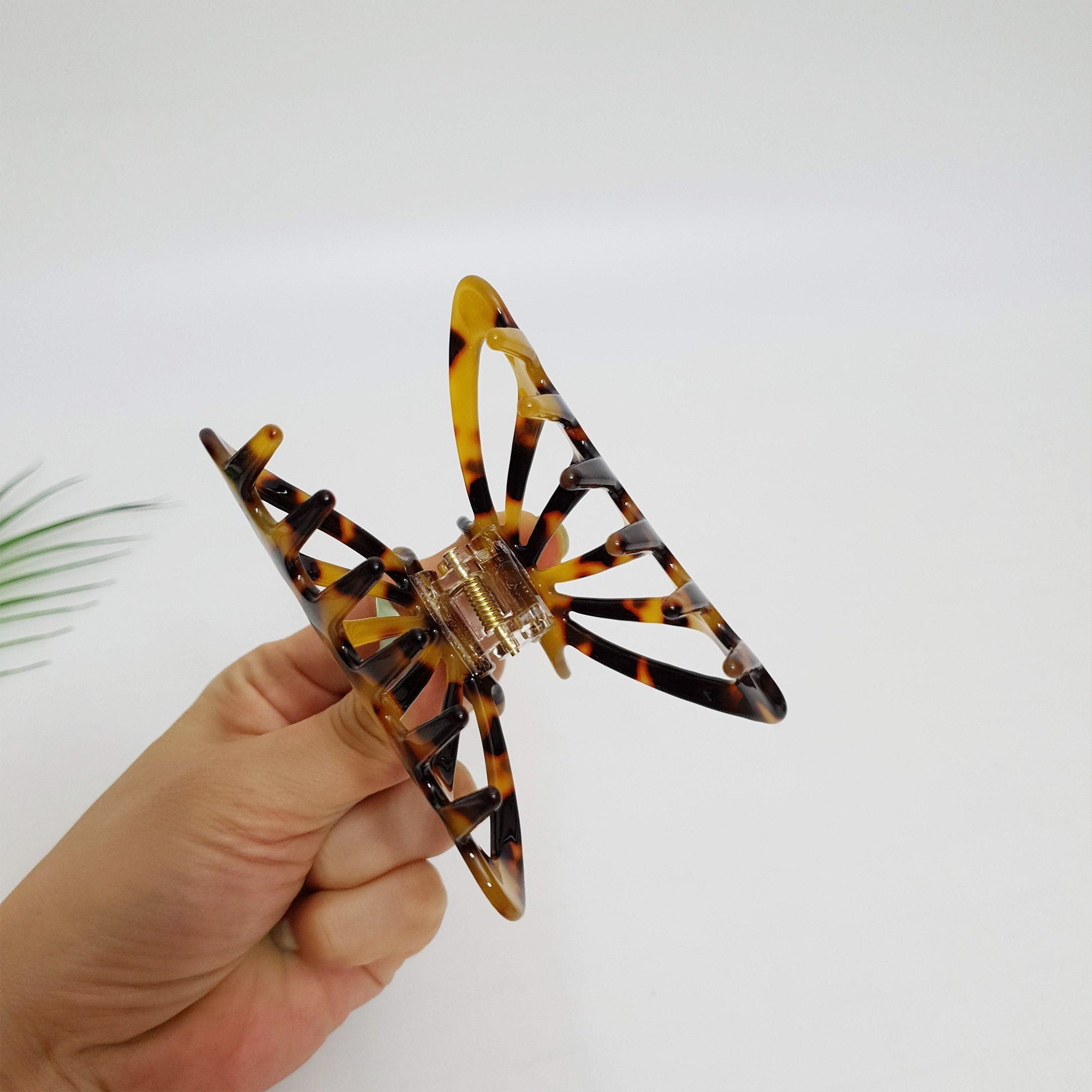 Tortoise Marble Shell Hair Clip / Luxurious Cellulose French Hair Pin / Hair Accessory for Woman / Large Hair Claw Clip