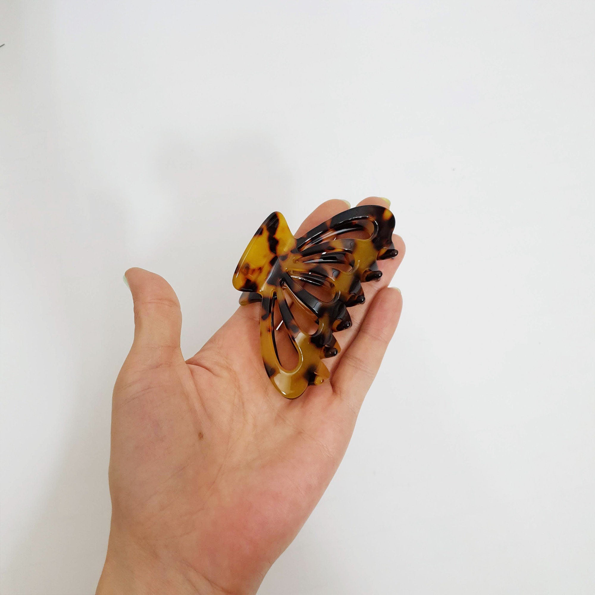 Tortoise Marble Shell Hair Clip / Luxurious Cellulose French Hair Pin / Hair Accessory for Woman / Large Hair Claw Clip