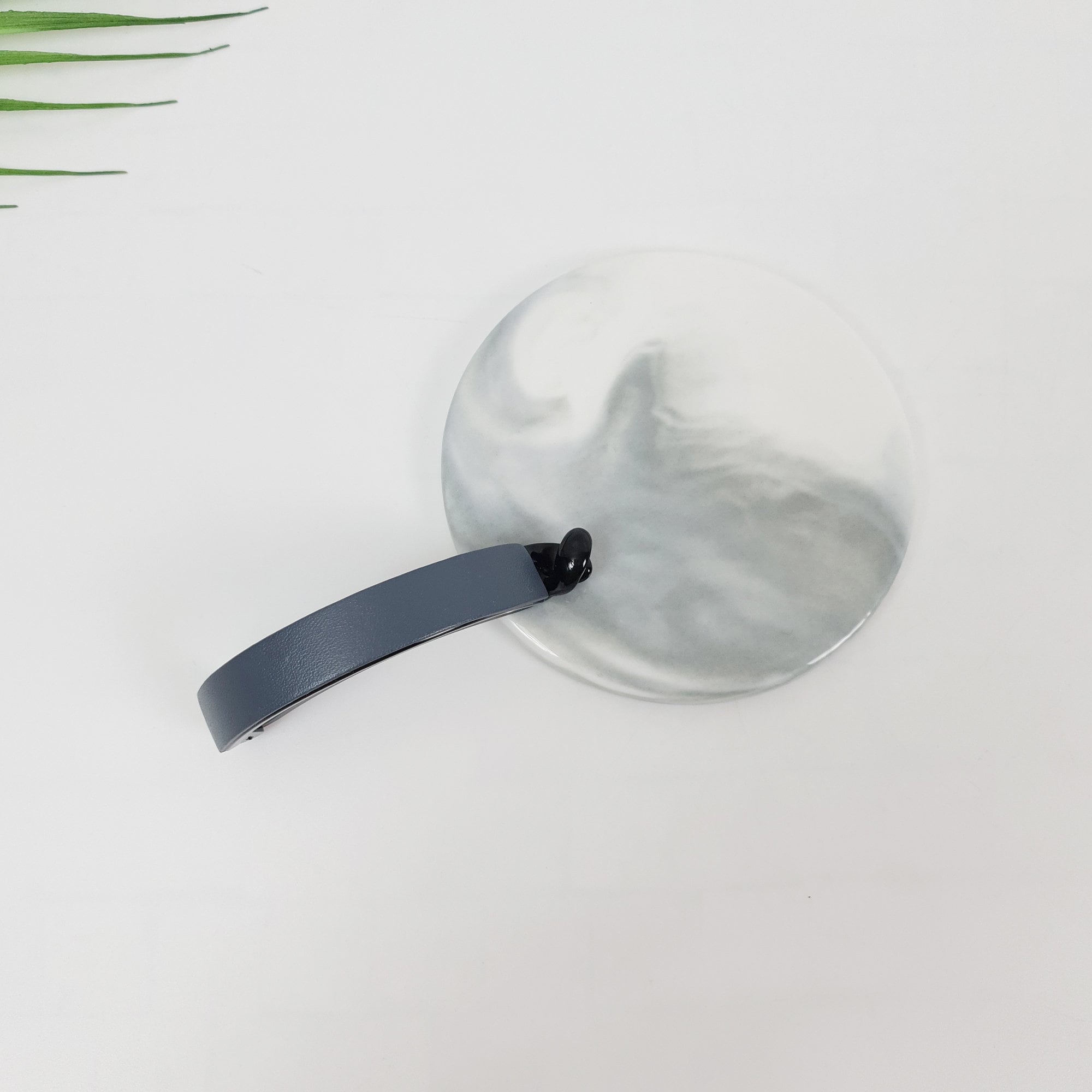 Real Leather Half Moon Claw Clip / Vintage Hair Comb Barrette / Clincher Comb Hair Accessory / Banana Clip