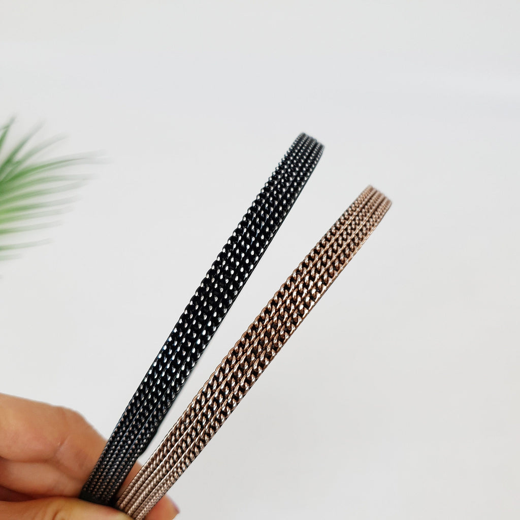 Metal Chain Thin Headband / Simple Line Alice Headband / Hair Bandana for Woman / Metal Headband