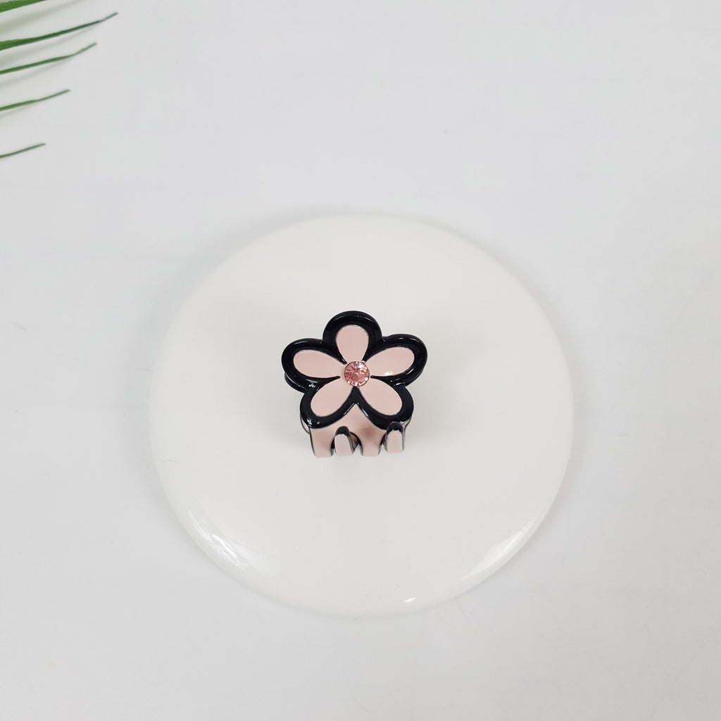 Flower Hair Clips with Cubic (1.2 Inch) / Cute French Hair Pin / Floral Hair Clip / French Barrette for Woman