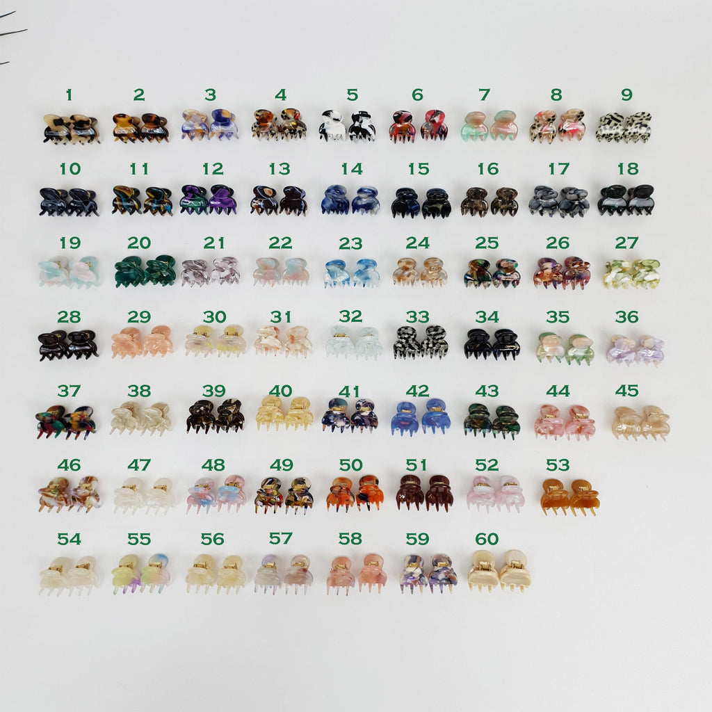 Tortoise Shell Mini Hair Clip (2 pieces 1 set) / Cute French Hair Pin / Hair Accessory for Woman