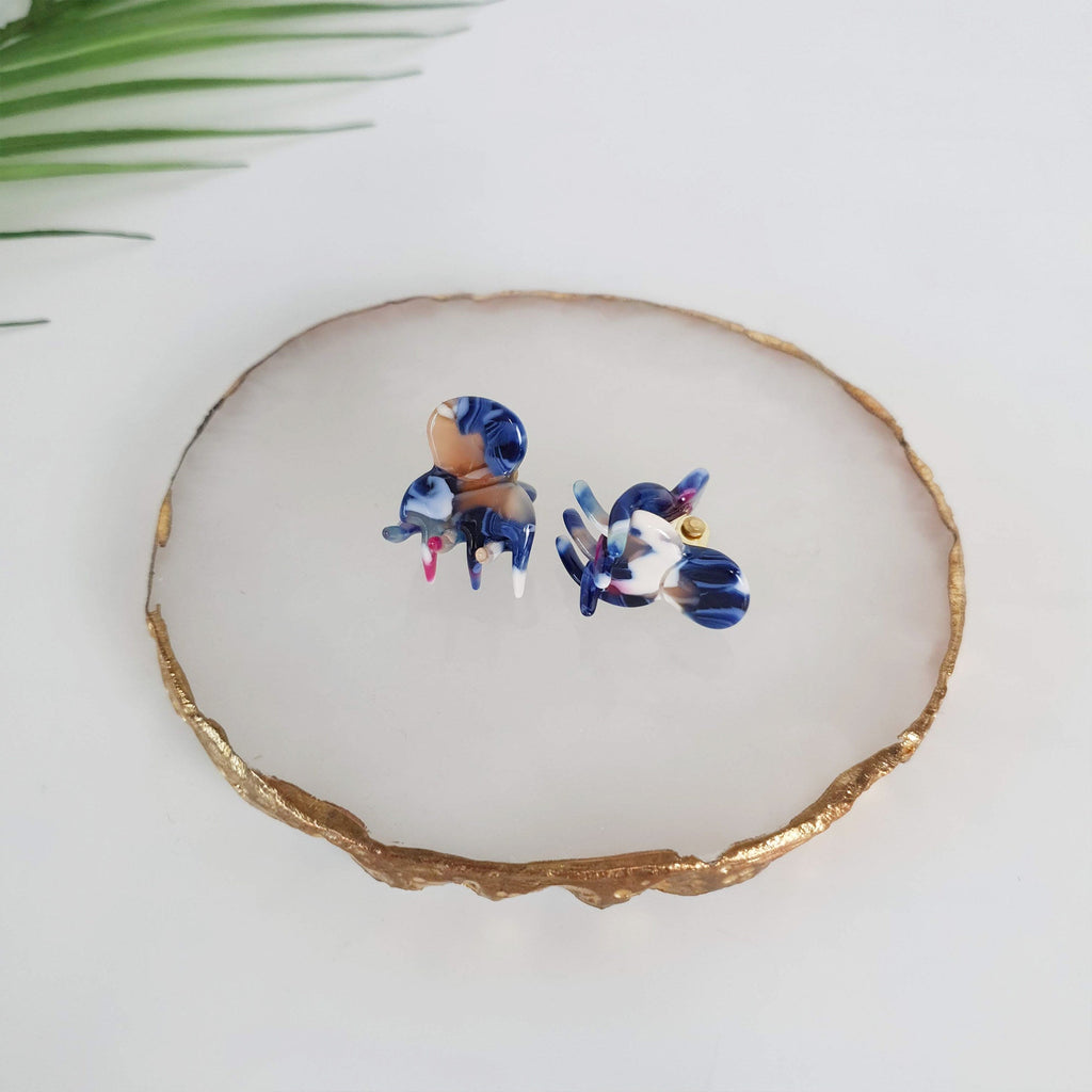 Tortoise Shell Mini Hair Clip (2 pieces 1 set) / Cute French Hair Pin / Hair Accessory for Woman