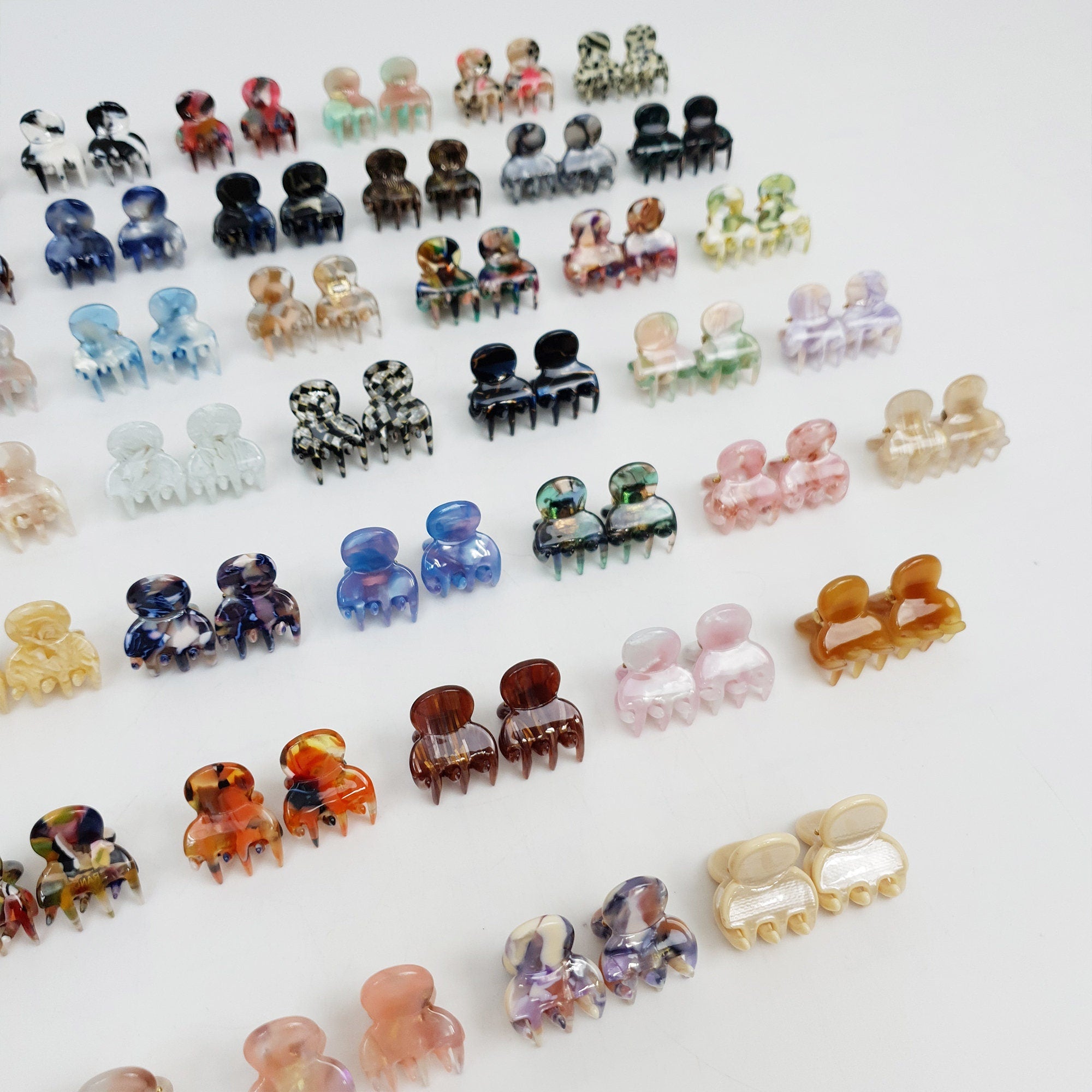 Tortoise Shell Mini Hair Clip (2 pieces 1 set) / Cute French Hair Pin / Hair Accessory for Woman