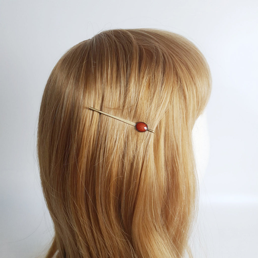 Mini Point Formica Hair Pin (2.6 Inch ) / Vintage Antique Hair Bobby Pin / Hair Accessory Pin for Woman