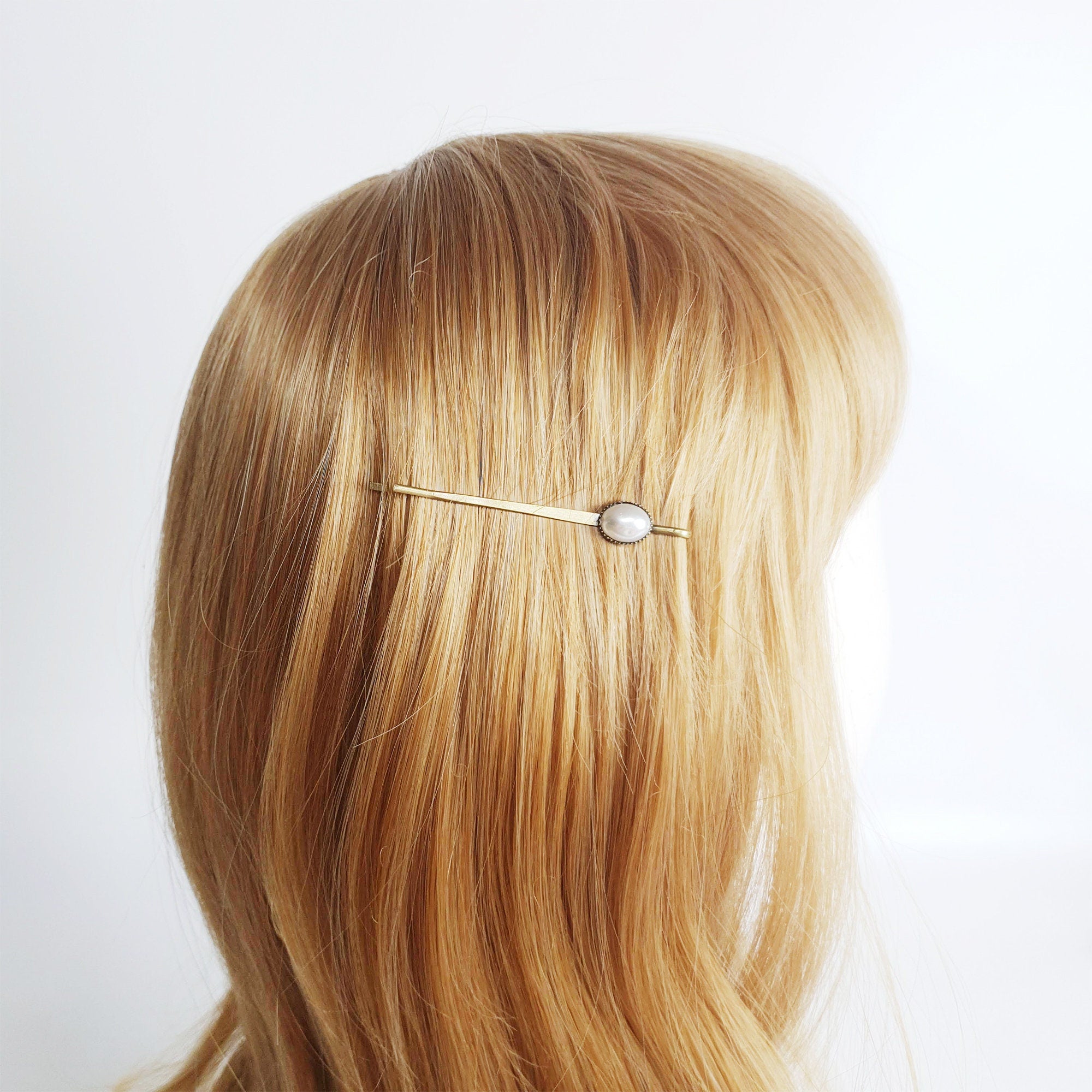 Mini Point Formica Hair Pin (2.6 Inch ) / Vintage Antique Hair Bobby Pin / Hair Accessory Pin for Woman